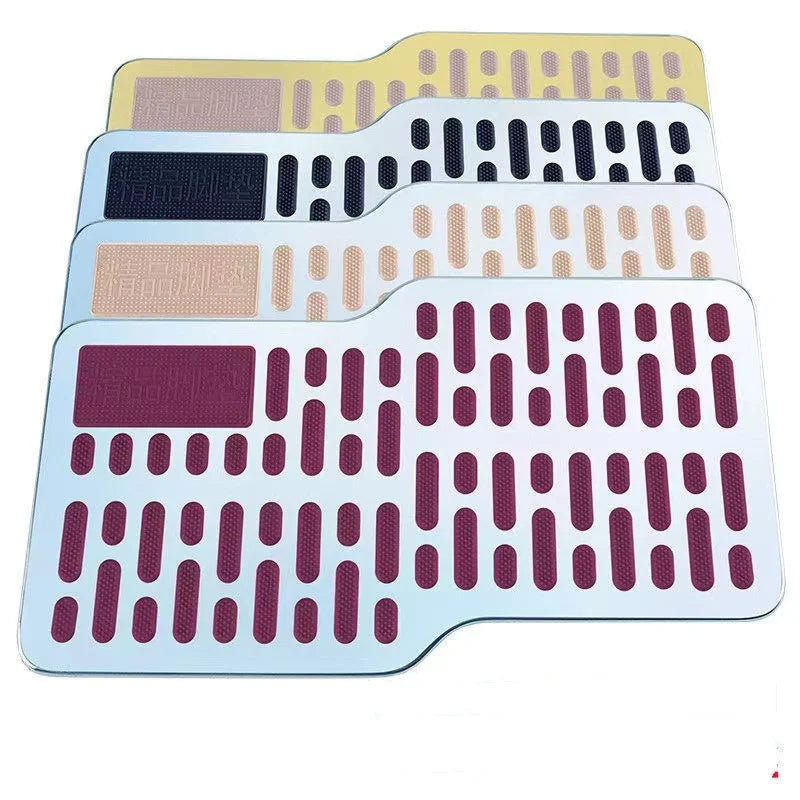 Auto Foot Rest Pedal Plate Floor Carpet Mats Non-slip Stainless Heel Pad for Truck Suv Black Beige Brown Car Accessories