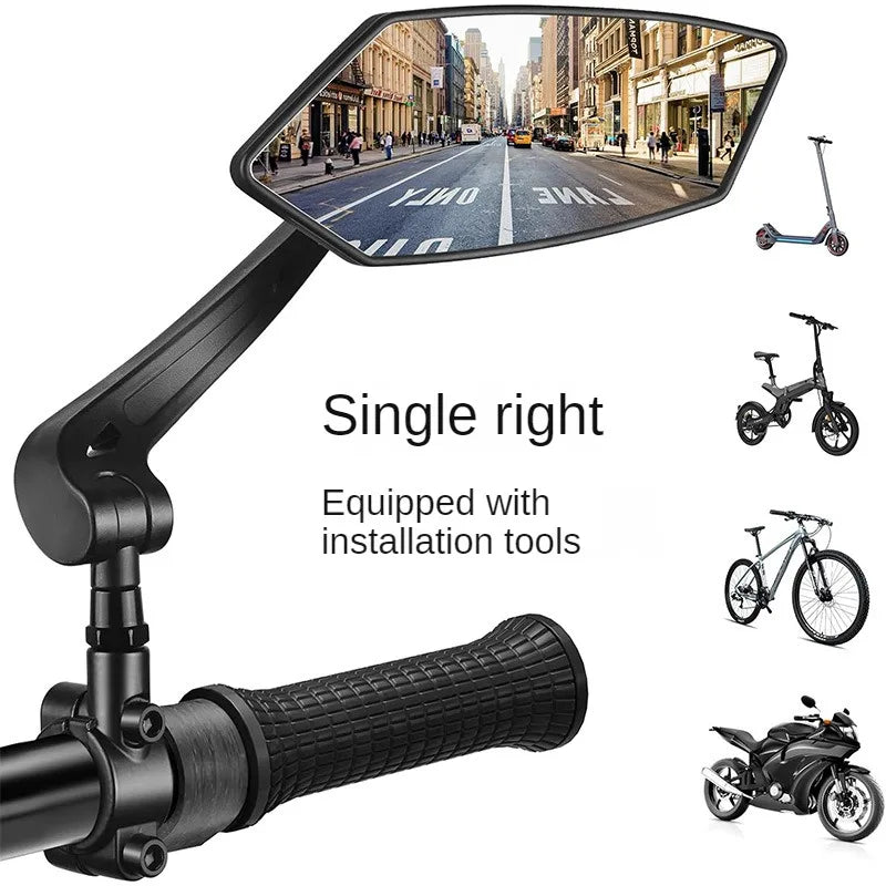 Bicycle Rearview Bike Adjustable 360° Rotate Wide Angle Mirror Road Bike Handlebar Rear View Mirrors Bicycle Accessories