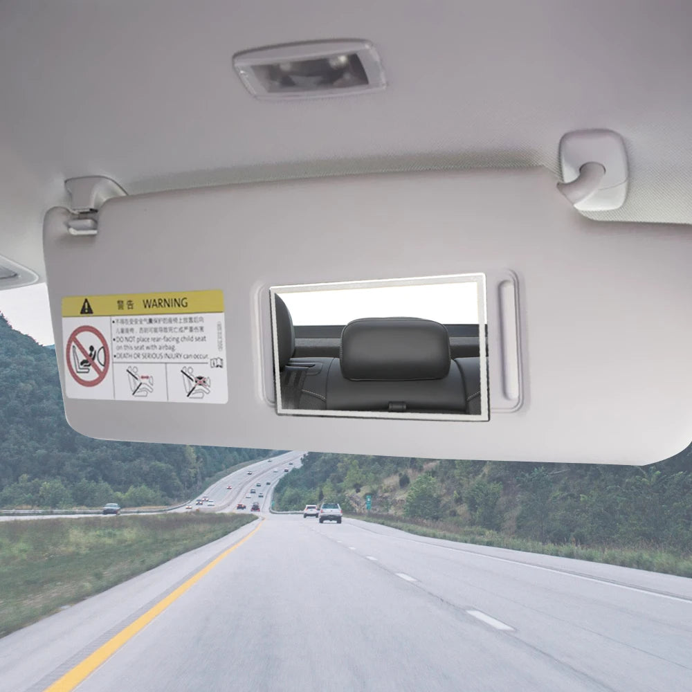 Portable Car Makeup Mirror Universal Car Interior Mirror Auto Sun-Shading Visor HD Mirrors Car-styling Stainless Steel