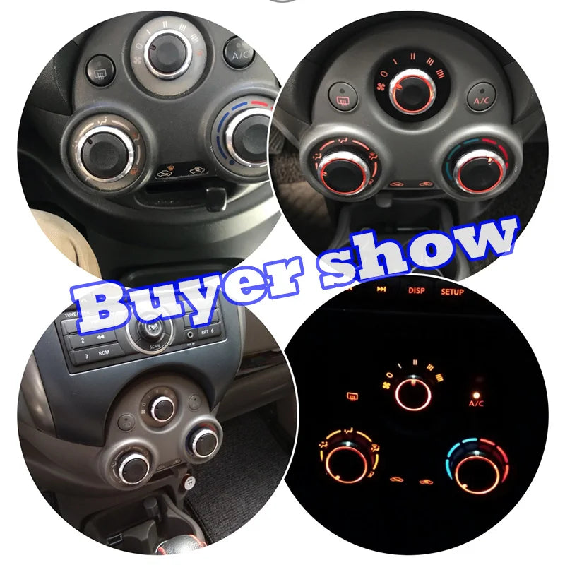 For Nissan CUBE Z12 Latio Almera Versa N17 Note E12 Micra K13 Mitsuoka Viewt AC Heater Climate Control Knob Switch Knobs Buttons