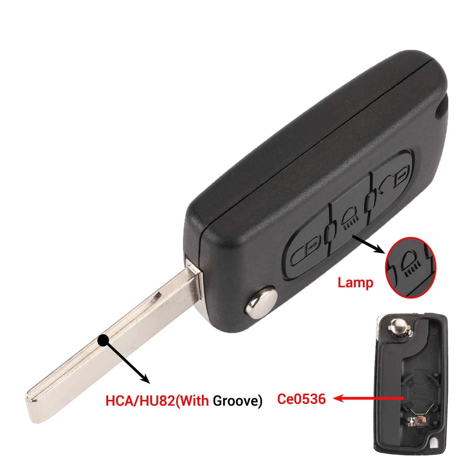 jingyuqin Car Key Case Shell For Peugeot 307 407 308 607 For Citroen C2 C3 C4 C5 C6 C8 XSARA PICA CE523 HU83 CE536 VA2