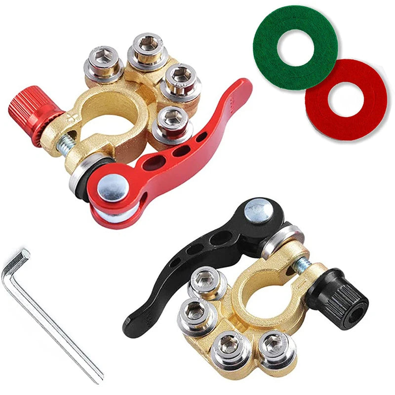 Car Cable Connector Battery Bornes Main Cable Post Clamp Terminal 12V 6V 24V UTV Tractor Truck Battery Terminal