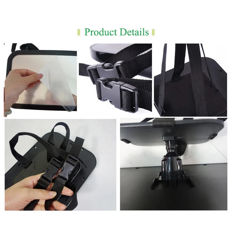 HOMEFISH Baby Car Mirrors Adjustable Car Rear Seat Mirrors Facing Headrest Mounted Children Baby Safety Monitoring Accessories