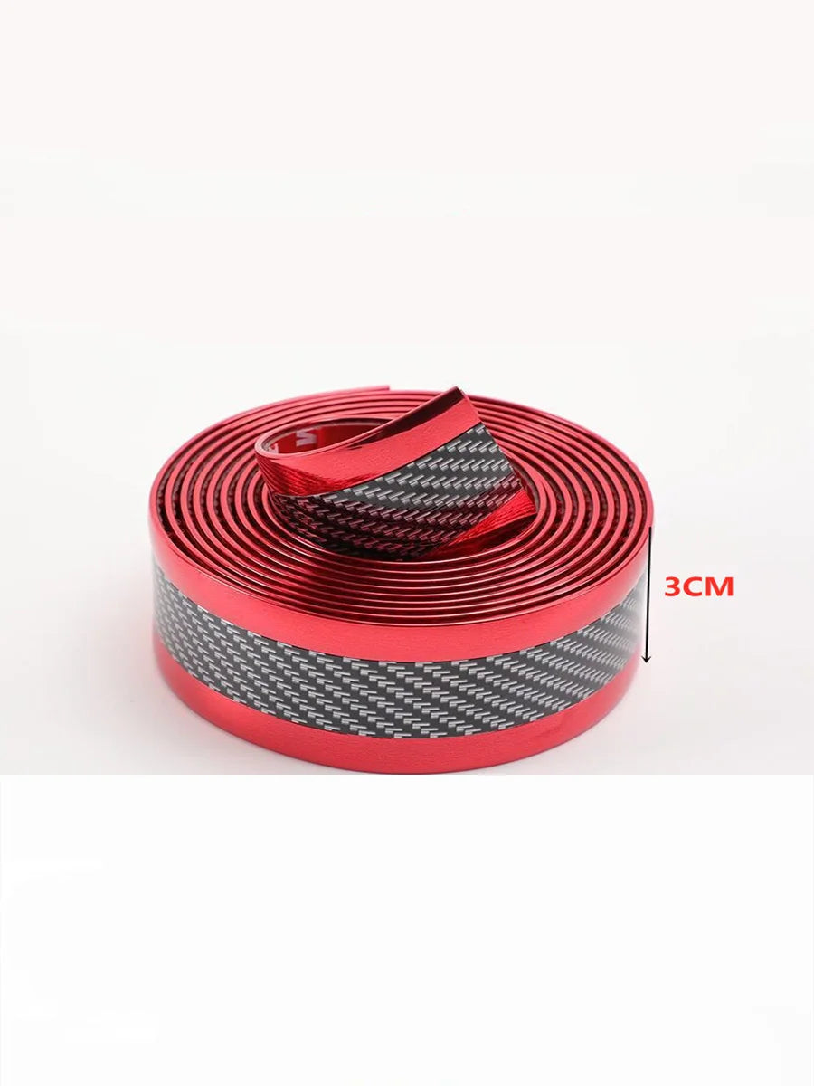 Car Stickers Anti Scratch Door Sill Protector Rubber Strip Carbon Fiber Car Threshold Protection Bumper Film Sticker Car Styling