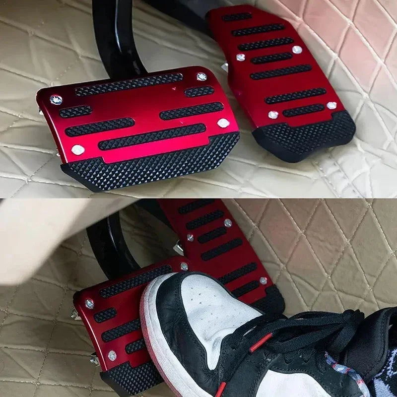 Automotive universal pedal cover acceleration brake anti slip tool upgraded red silver gray blue foot pads interior accessories