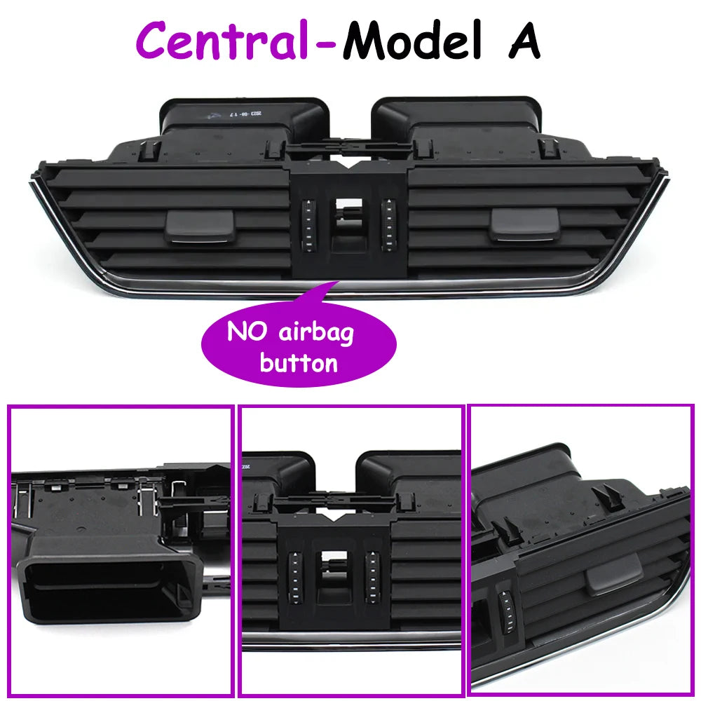 Octavia 2015-2021 Car Front Center Dashboard Air Conditioning AC Vent Grille Outlet Assembly For Skoda 5E0820951 5E0820951CZLL