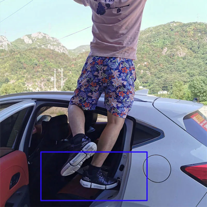 Foldable Car Roof Rack Step Car Door Step Universal Latch Hook Auxiliary Walking Car Foot Pedal Aluminium Alloy Safety Hammer