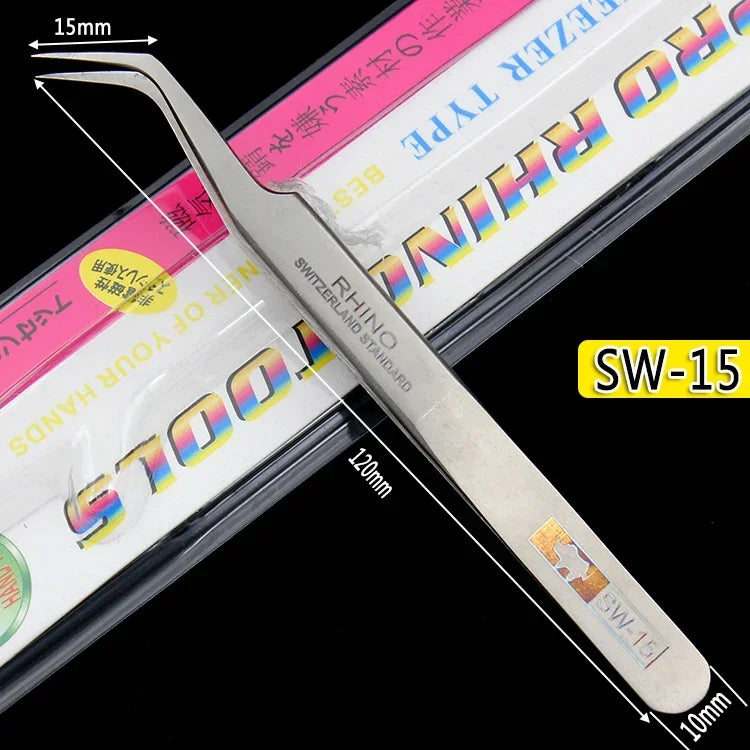 Durable RHINO RH Japanese Tweezers Sharp Hard High Precision for Small Objects Watch Phone Repair