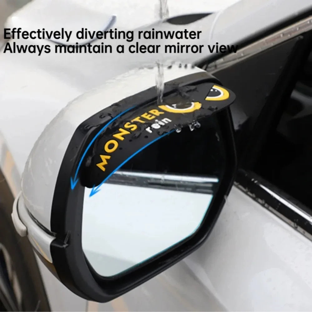 Car Door Bowl Stickers Rearview Mirror Rain Eyebrow Car Door Handle Reflective Sticker Universal Anti Scratch Protective Strip