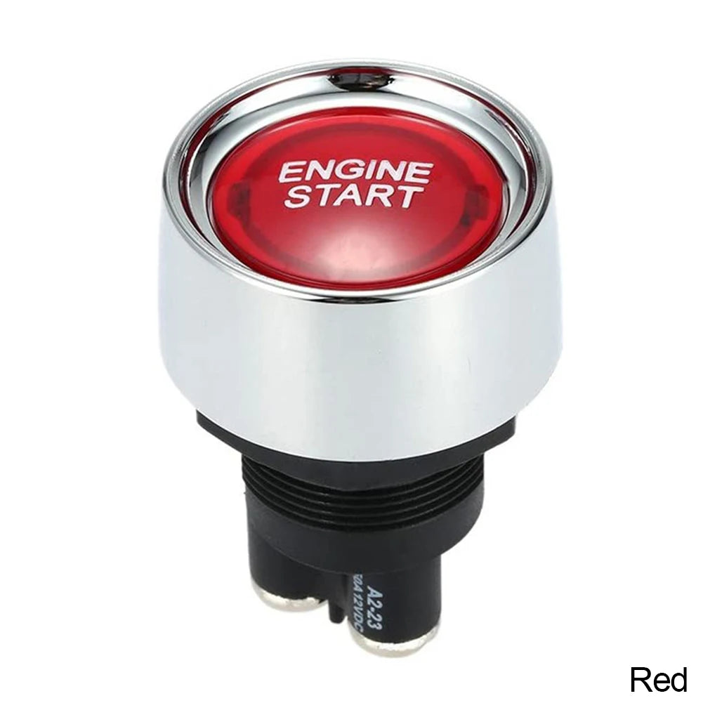 Car Engine Start Ignition Switch 12V 50A 3 Pin SPST Momentary Keyless Push Button Starter Switches ON OFF For Cars Marine RV