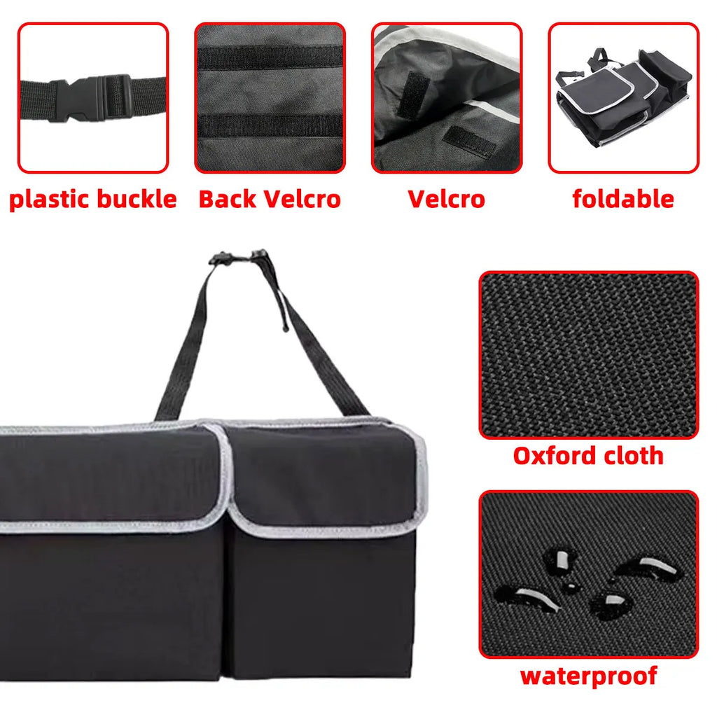 PINMOAP Oxford Cloth Car Trunk Storage Bag Hanging Car Trunk Storage Bag Large Capacity Rear Seat Storage Bag Hanging Bag