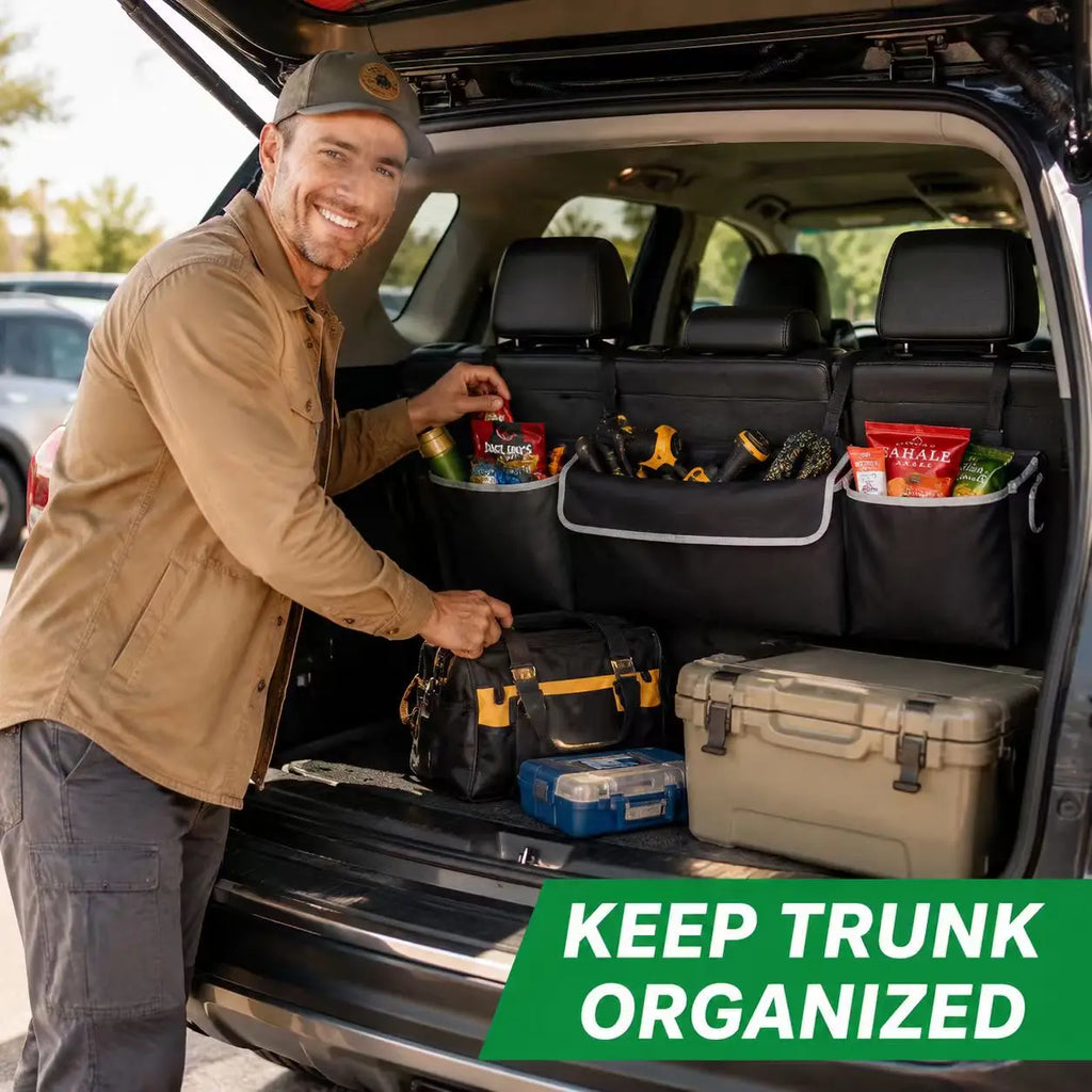 Versatile Oxford Cloth Car Trunk Storage Bag Rear Seat Back Hanging Vehicle Organizer Box for Automobile Interior