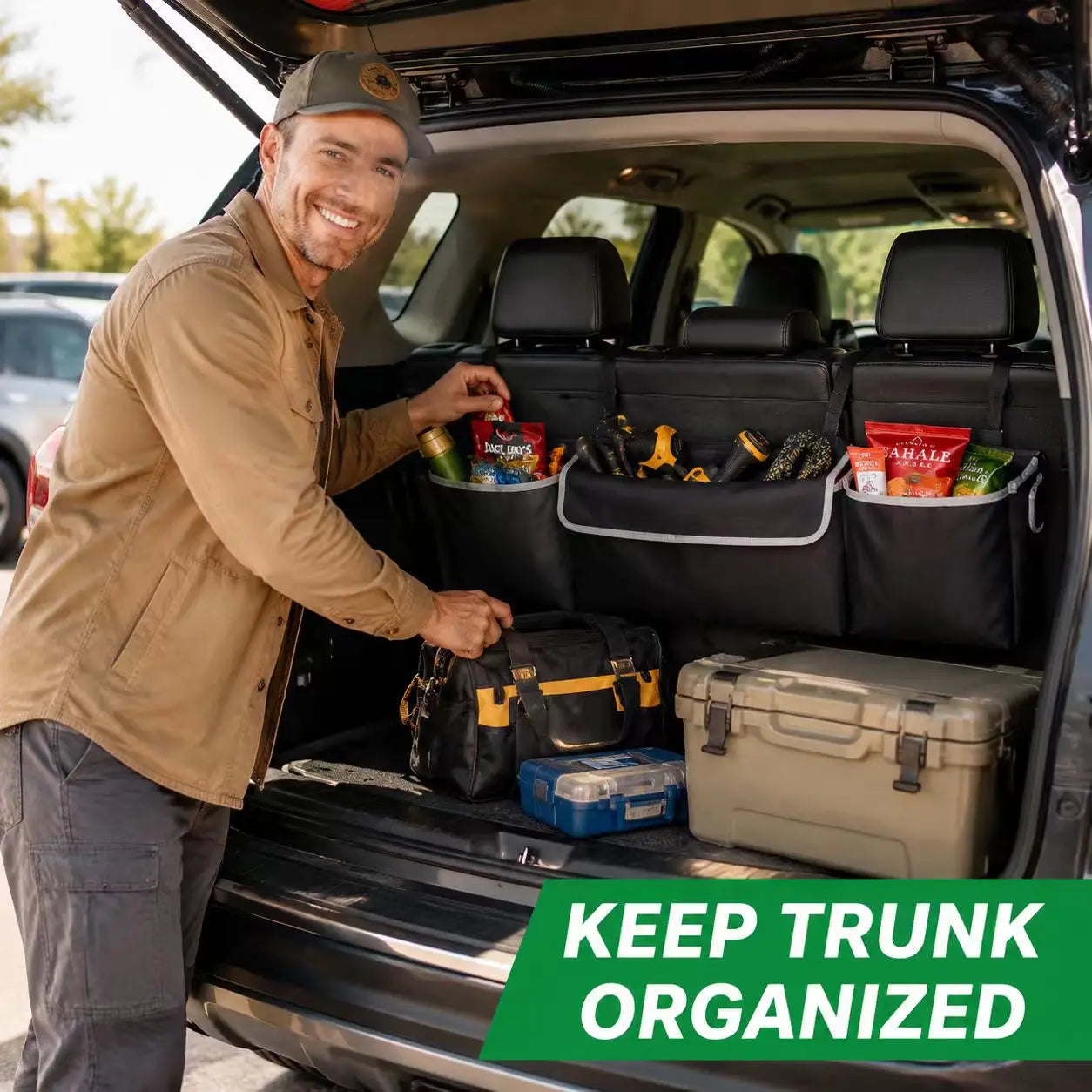 Versatile Oxford Cloth Car Trunk Storage Bag Rear Seat Back Hanging Vehicle Organizer Box for Automobile Interior