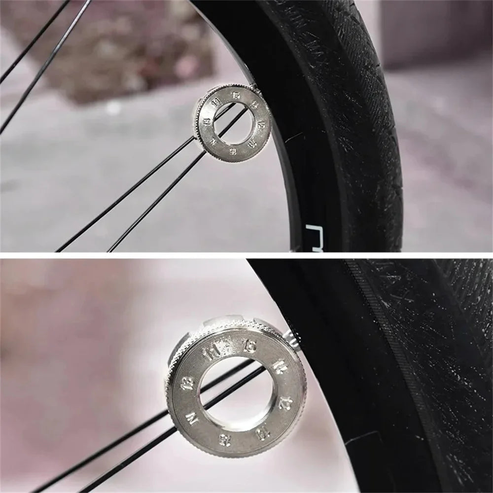 Bikersay Bike Wheel Rim Wrench Mini Adjuster Spanner 8 Way Groove Bicycle Spoke Tension Wrench Bike Demolition Axis Repair Tools