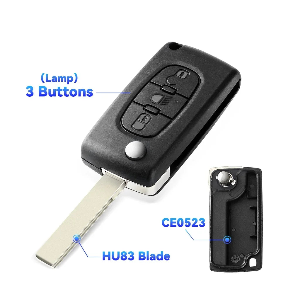 KEYYOU For Peugeot 207 307 308 407 607 807 For Citroen C2 C3 C4 C5 C6 2/3 Buttons Remote Key Shell Case VA2/HU83 CE0523 CE0536