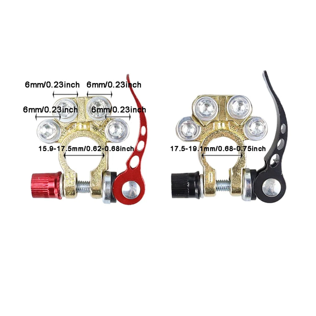 2Pcs Car Battery Terminal Connectors Quick Release Disconnect 12V 24V Positive Negative Battery Cable Ends for SAE/JIS Type Car