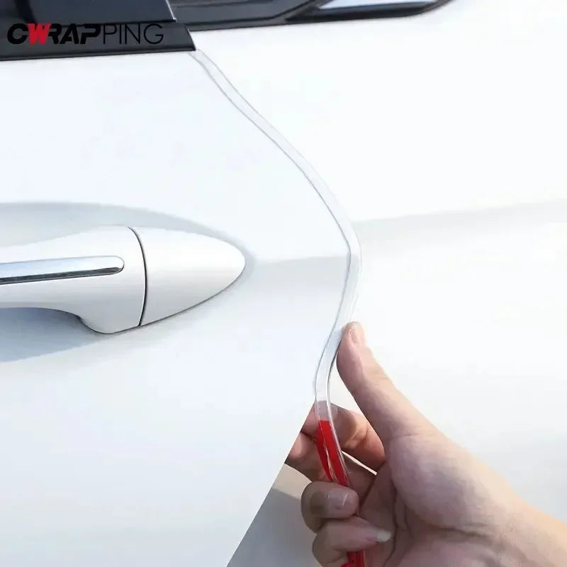 5M Car Door Protector Edge Scratch Auto Door Sealing Strips Transparent Anti-collision Protection PVC Strip for Cars Accessories