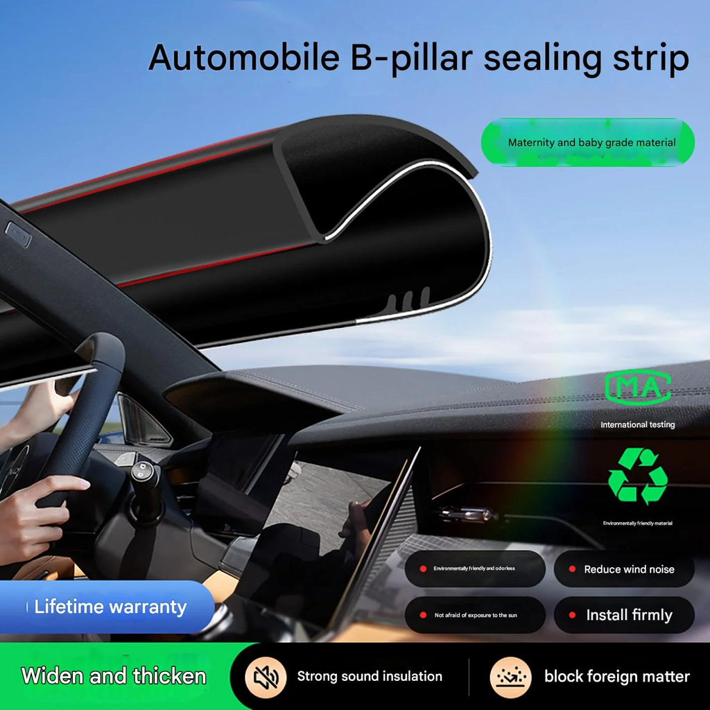 Car dashboard sealing strip sound insulation strip sound insulation rubber strip universal B column C column sealing strip