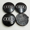 4pcs 60mm Black Grey Car Styling Badge Wheel Center Hub Cap Rim Caps For Audi Emblem 4B0601170 A1 A3 A4 A5 A6 Auto Accessories