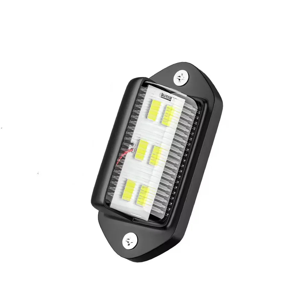 1/2/4PCS 6 LED Car License Number Plate Light For SUV Truck Trailer Van Tag Step Lamp White Bulbs Car Products License