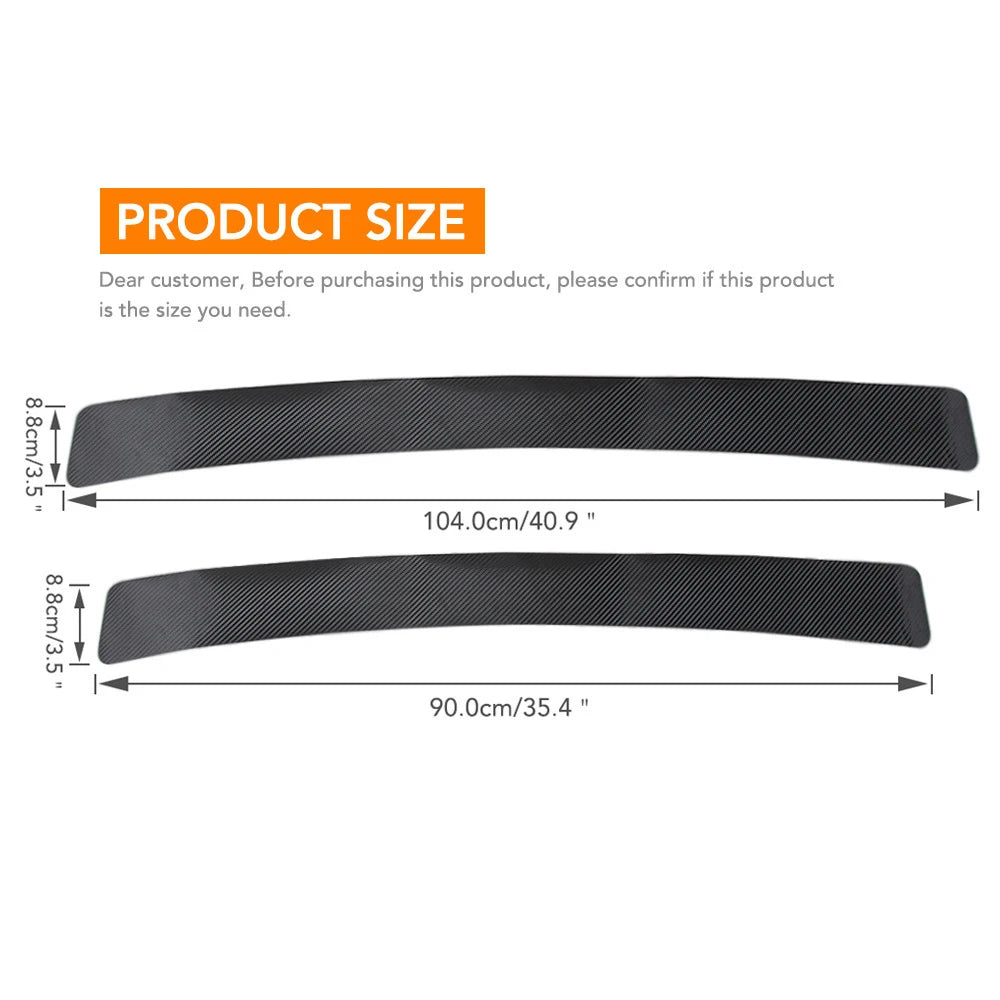 Car door anti-kick protection sticker anti-scratch film car rear bumper trim car trunk threshold 3D carbon fiber stripe sticker