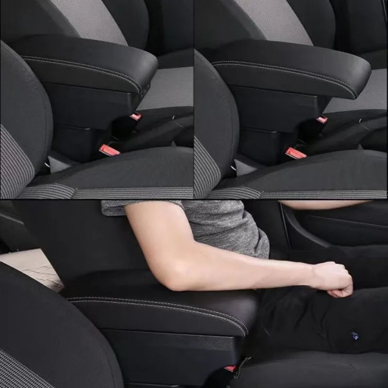 Car Armrest Box for Renault Clio 4 Captur Clio 3 III IV with Cup Holder Storage USB Ashtray Accessory