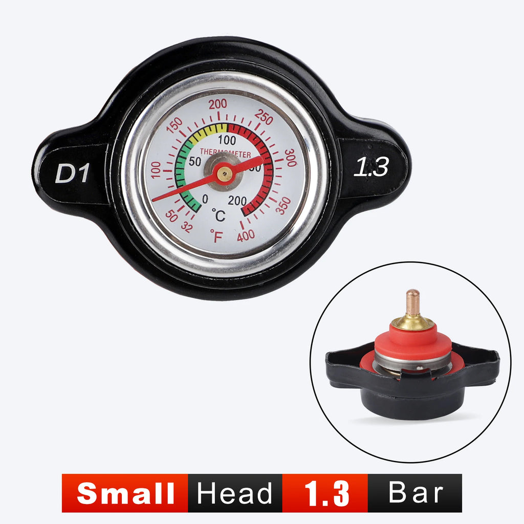 Bar High Pressure Radiator Cap 25.6Psi With Temperature Gauge For Honda Yamaha Kawasaki Suzuki Polaris Ranger Motorcycle ATV