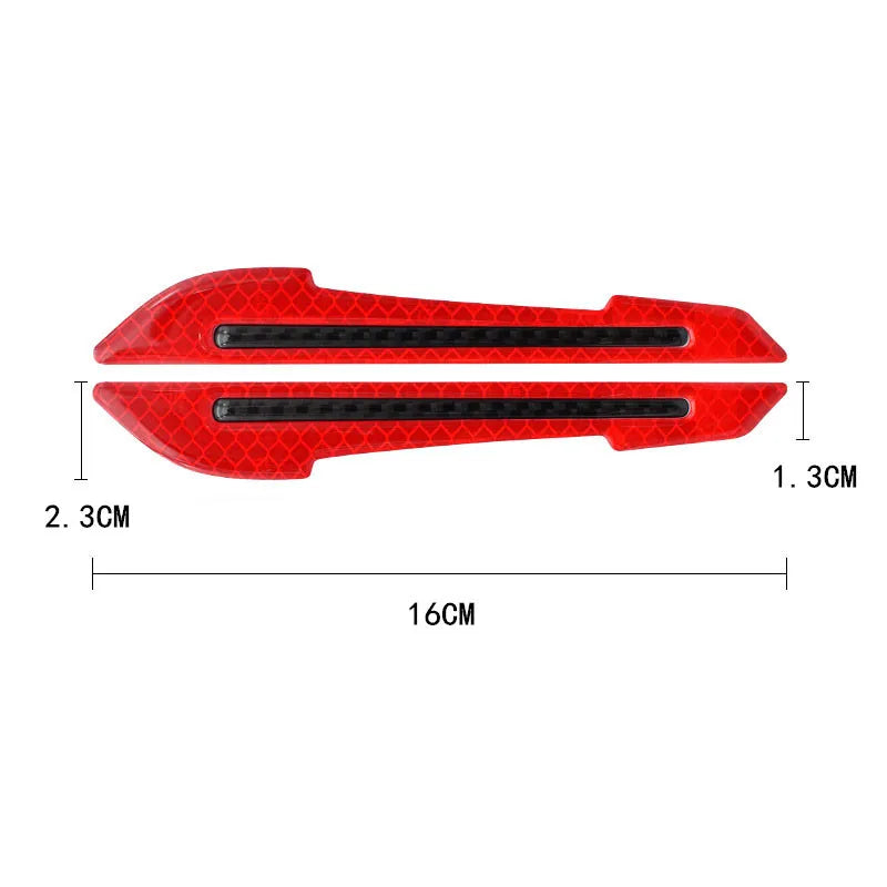 Car Reflective Stickers Door Edge Anti-collision Strips Fenders Glue Reflective Rearview Mirror Warning Stickers Body Scratches