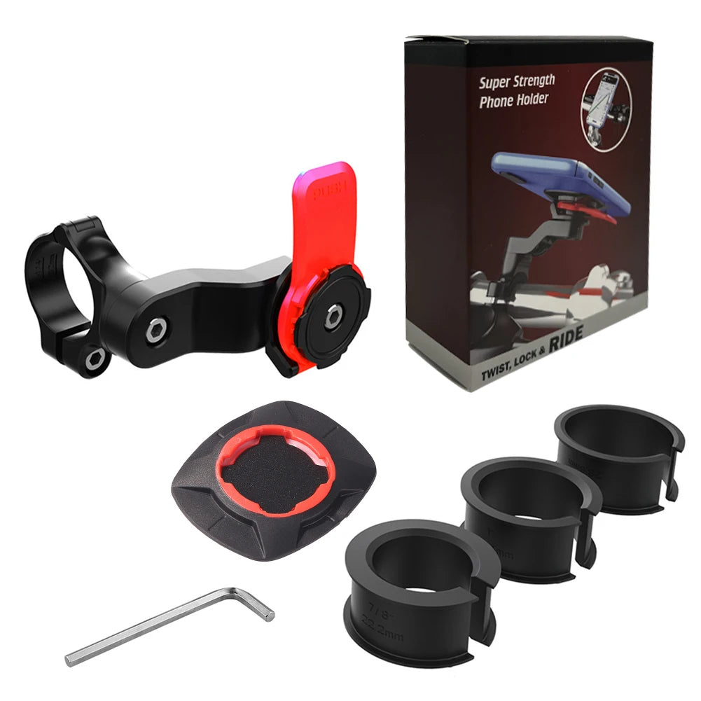 Motorcycle Bike Phone Holder Phone Bracket Vibration Damper Bike Handlebar Navigation Support for 4.7-7.2'' Phone