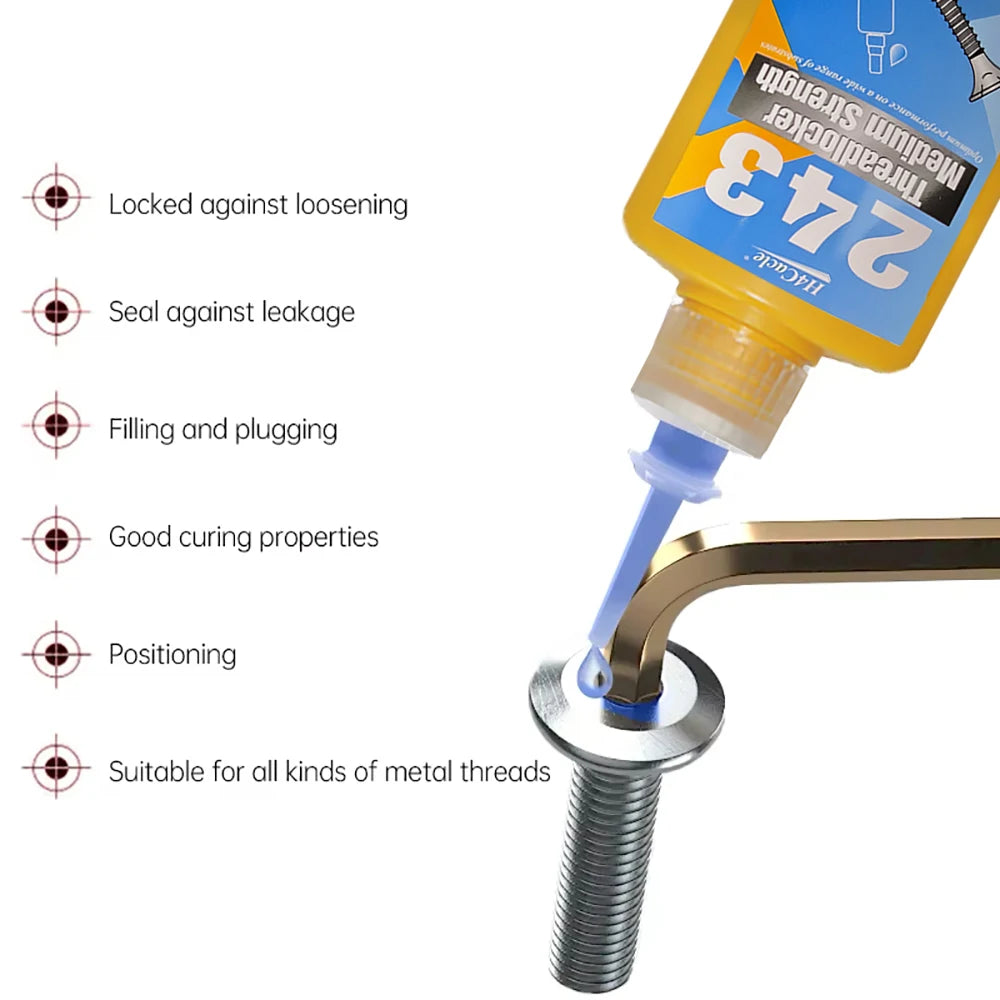 thread adhesive Special adhesive for anti-loosening and fastening Prevent loosening of automobile hub screws Detachable screw ad