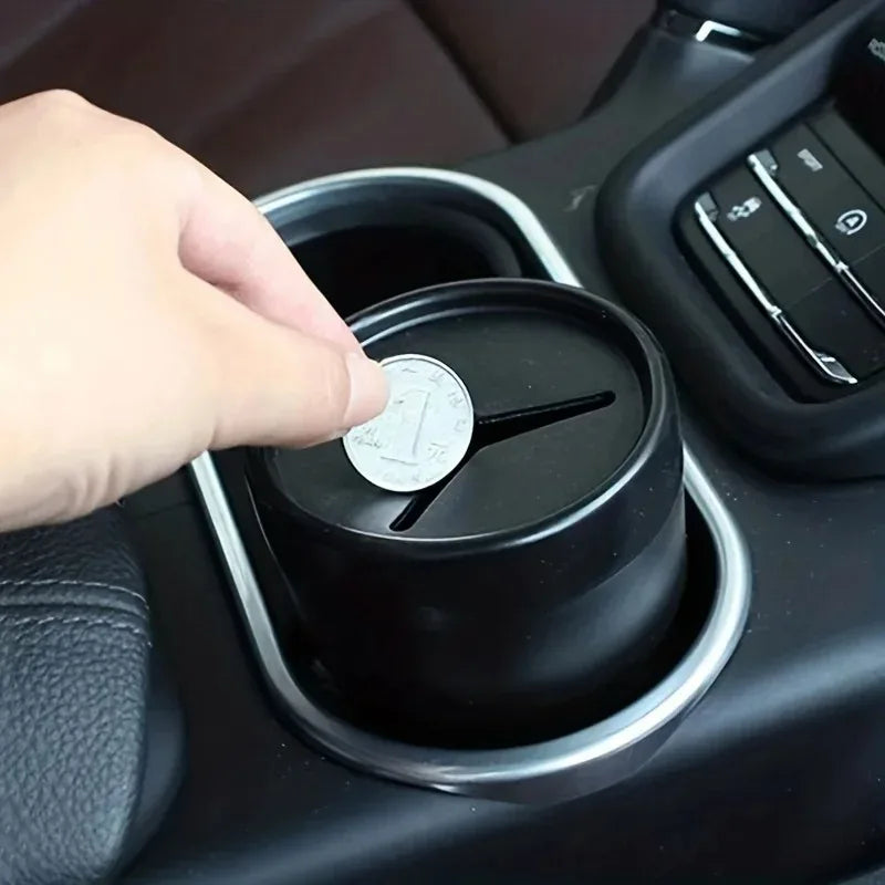 Car Trash Can with Lid,Mini Auto Garbage Can Leakproof Vehicle Trash Bin Fits Cup Holder in Console or Door for Automotive Car