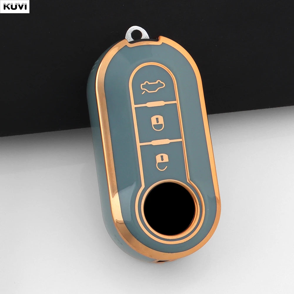 HOT TPU Car Key Case Cover Shell Holder Fob For FIAT 500 Ducato Panda Punto 500L Lancia Musa For Citroen Jumper Peugeot Boxer