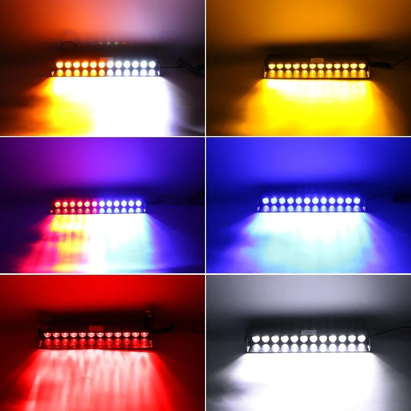 8LED Flashing Warning Lights Flasher Vehicle Red Blue Strobe Police Emergency Light Universal Remote Control Police Light