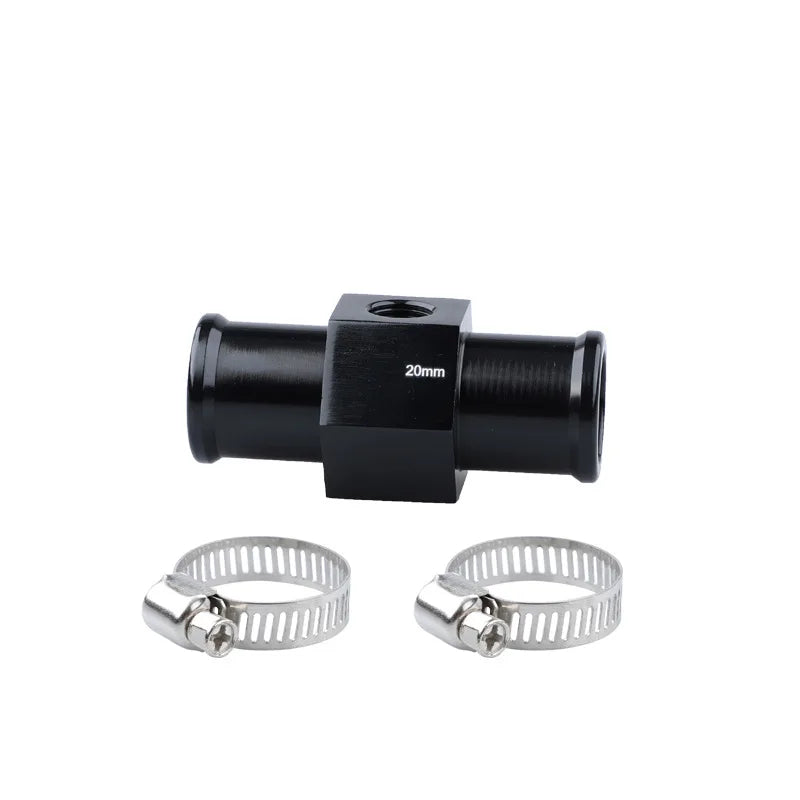 Black Water Temp Gauge Radiator Temperature Water Temp Joint Pipe Sensor 18MM 20MM 22MM 24MM Hose Adapter