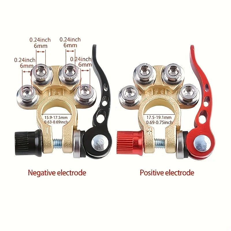 5Pcs  Auto Battery Quick Disconnect Terminal Car Battery Connector Kit Battery Universal Cable Adapter Vehicles SUV Truck