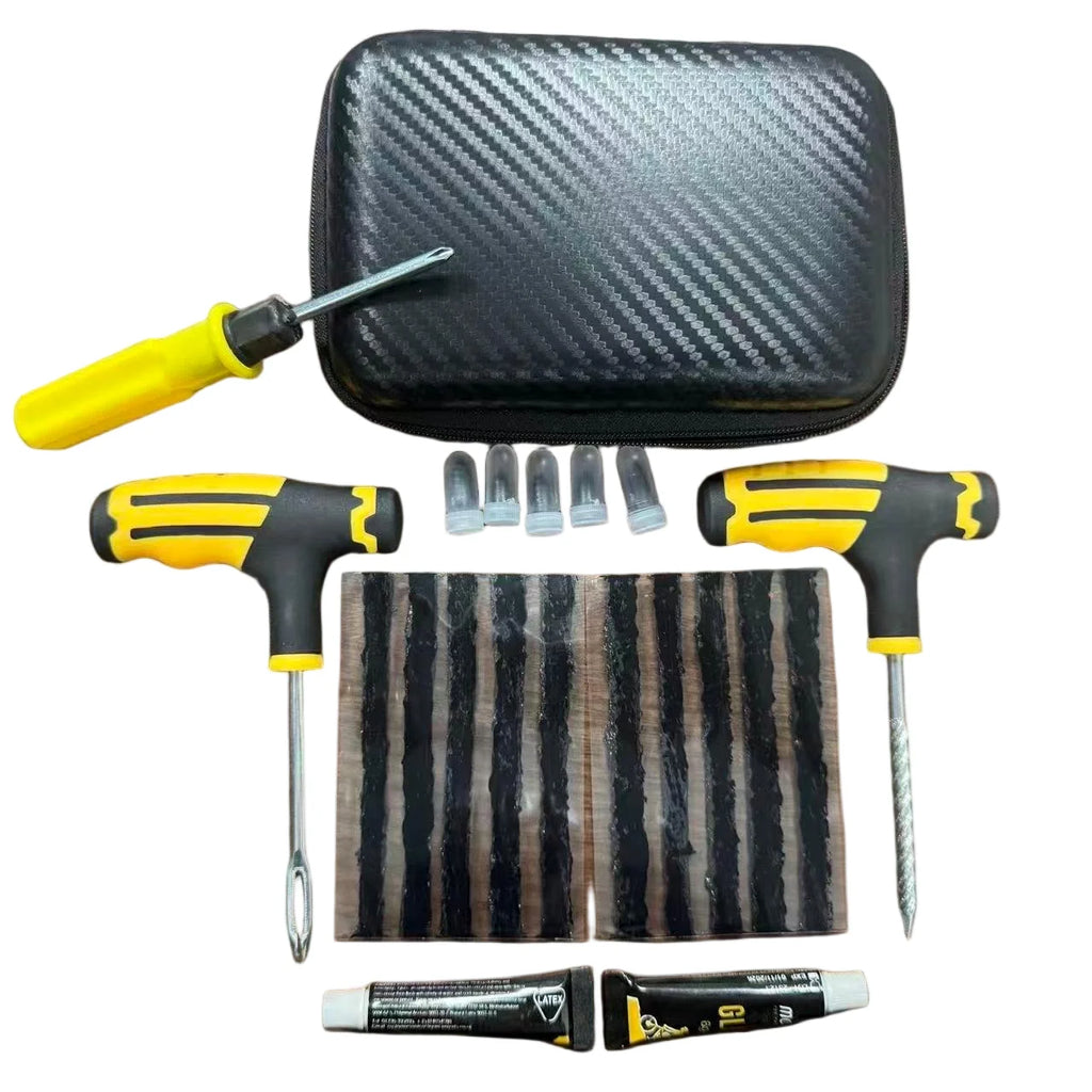 Universal Emergency Plug Flat Tire Repair Kit to Fix Punctures,Professional Heavy Duty Motorcycle Emergency Tool Car Accessories