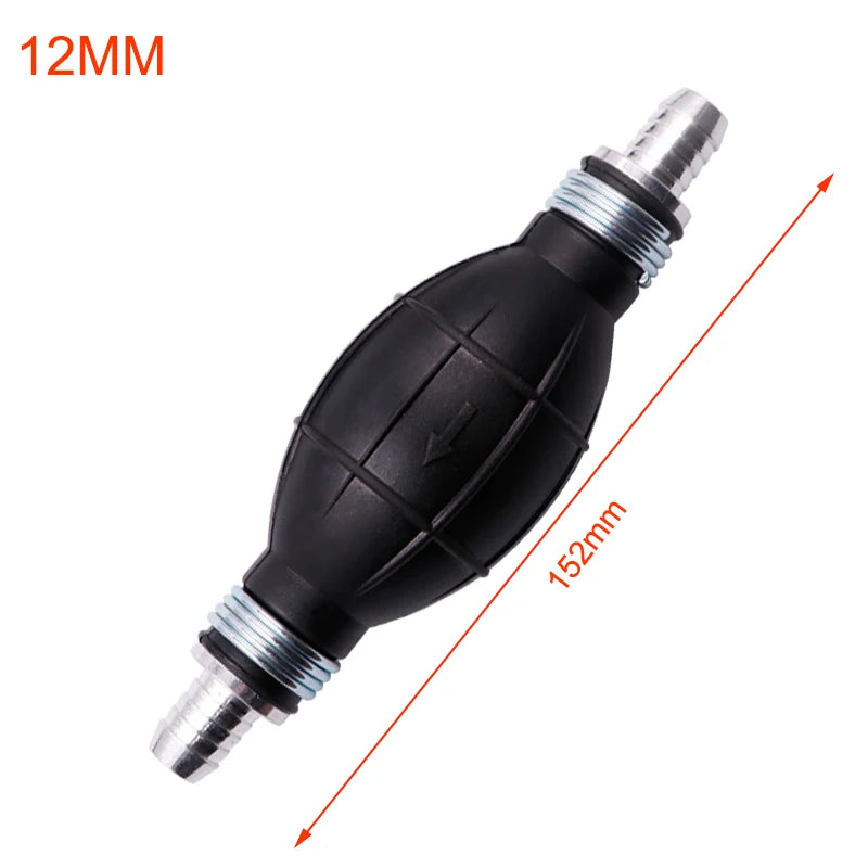 Hand Fuel Pump Line Rubber Aluminum Hand Primer Bulb diesel oil transfer petrol for Car Boat Marine Outboard 6mm/8mm/10mm/12mm