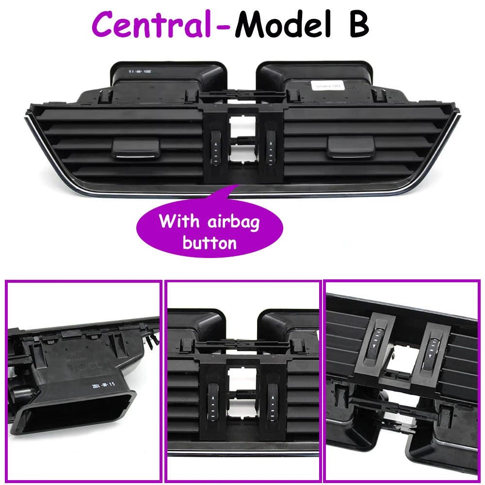 Octavia 2015-2021 Car Front Center Dashboard Air Conditioning AC Vent Grille Outlet Assembly For Skoda 5E0820951 5E0820951CZLL
