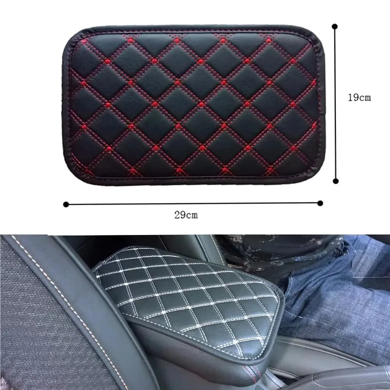 Universal Car Leather Armrest Mat Auto Armrests Storage Box Mats Dust-proof Cushion Cover Armrest Protector Waterproof Interior