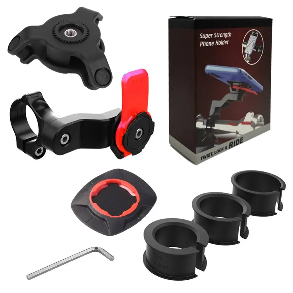 Motorcycle Bike Phone Holder Phone Bracket Vibration Damper Bike Handlebar Navigation Support for 4.7-7.2'' Phone