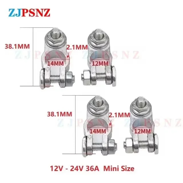 Car Battery Terminal Top Quick Post Wire Cable Clamp Terminal Positive Negative Electric Connector Auto Accessorie 12V 24V