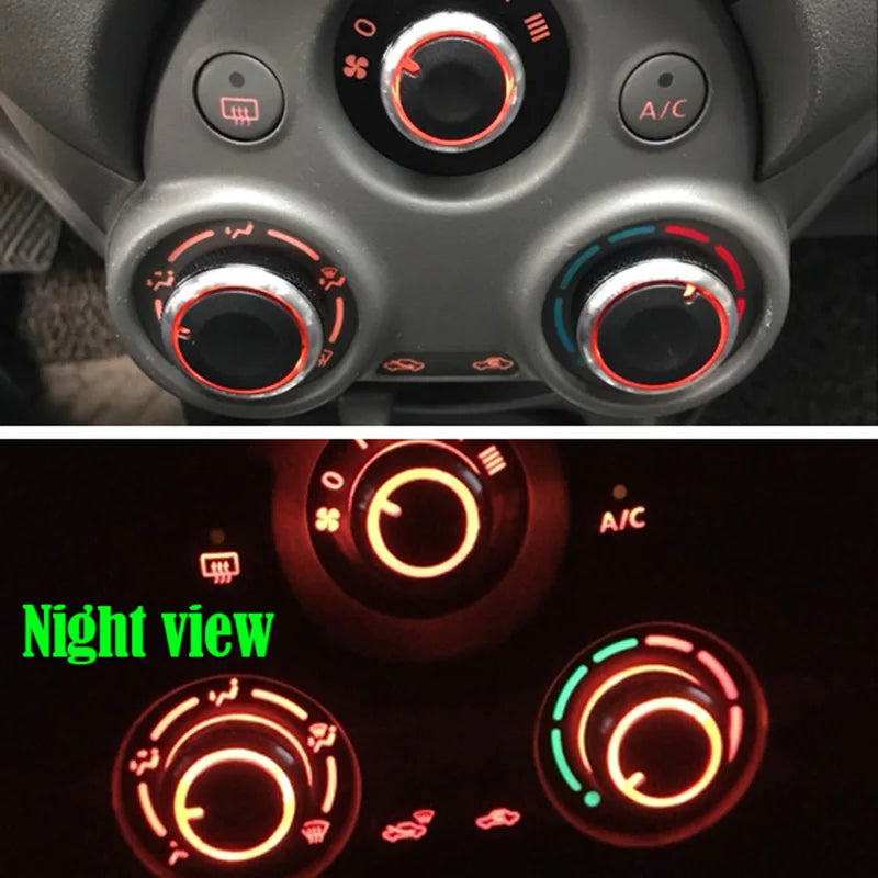For Nissan CUBE Z12 Latio Almera Versa N17 Note E12 Micra K13 Mitsuoka Viewt AC Heater Climate Control Knob Switch Knobs Buttons