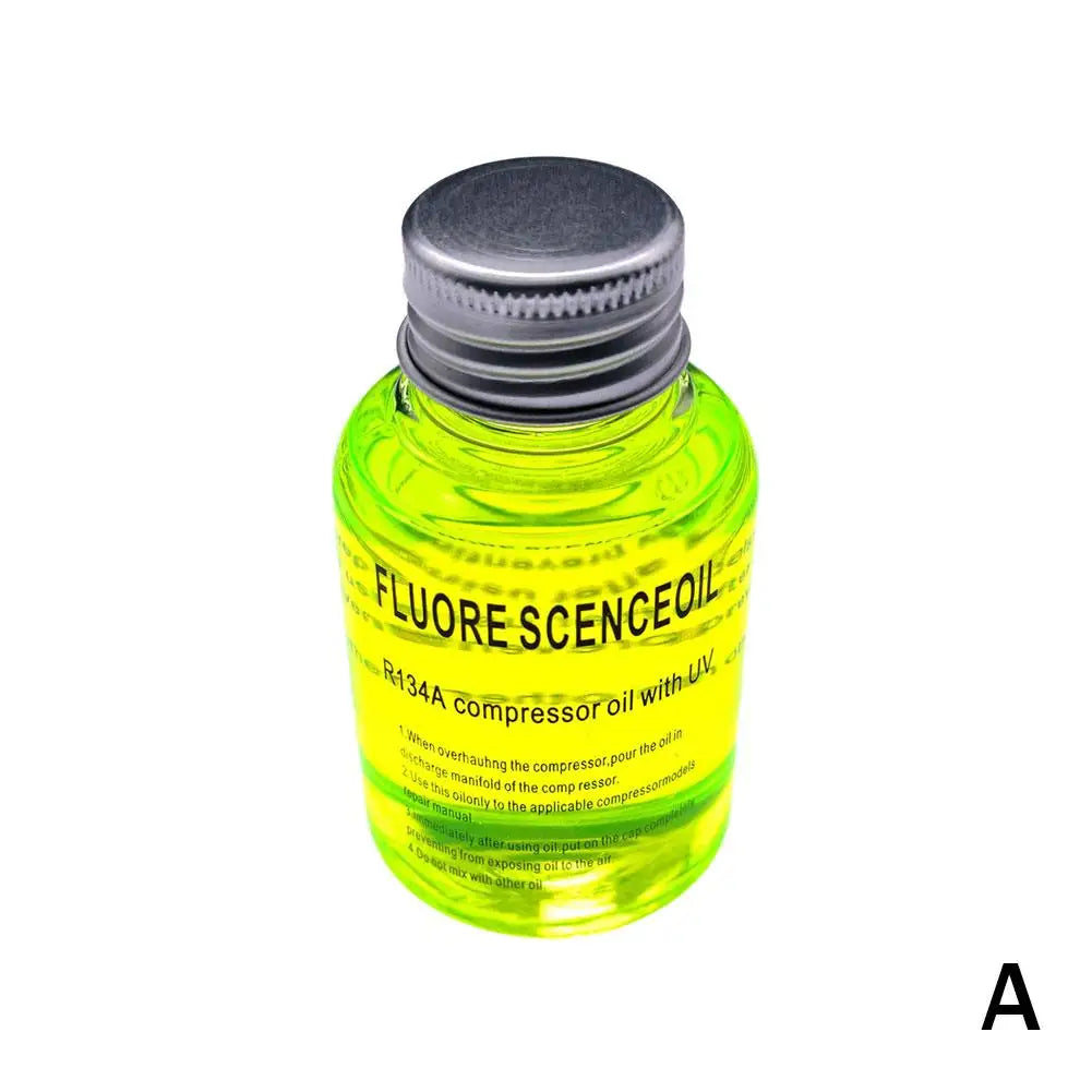 60ml Car Air Conditioner Leak Fluorescent Car Air Conditioning Repair Oil Light Pipeline Detection Tracer Tool
