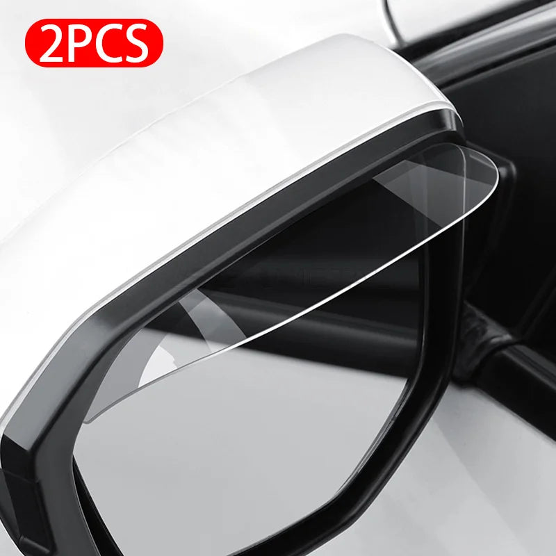SEAMETAL 2pcs Car Rearview Mirror Rain Shield Rain Eyebrow Universal Rear View Side Mirror Rain Eyebrow Shield Rainproof Cover