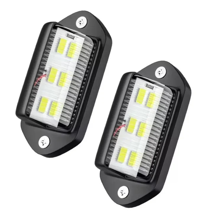 1/2/4PCS 6 LED Car License Number Plate Light For SUV Truck Trailer Van Tag Step Lamp White Bulbs Car Products License