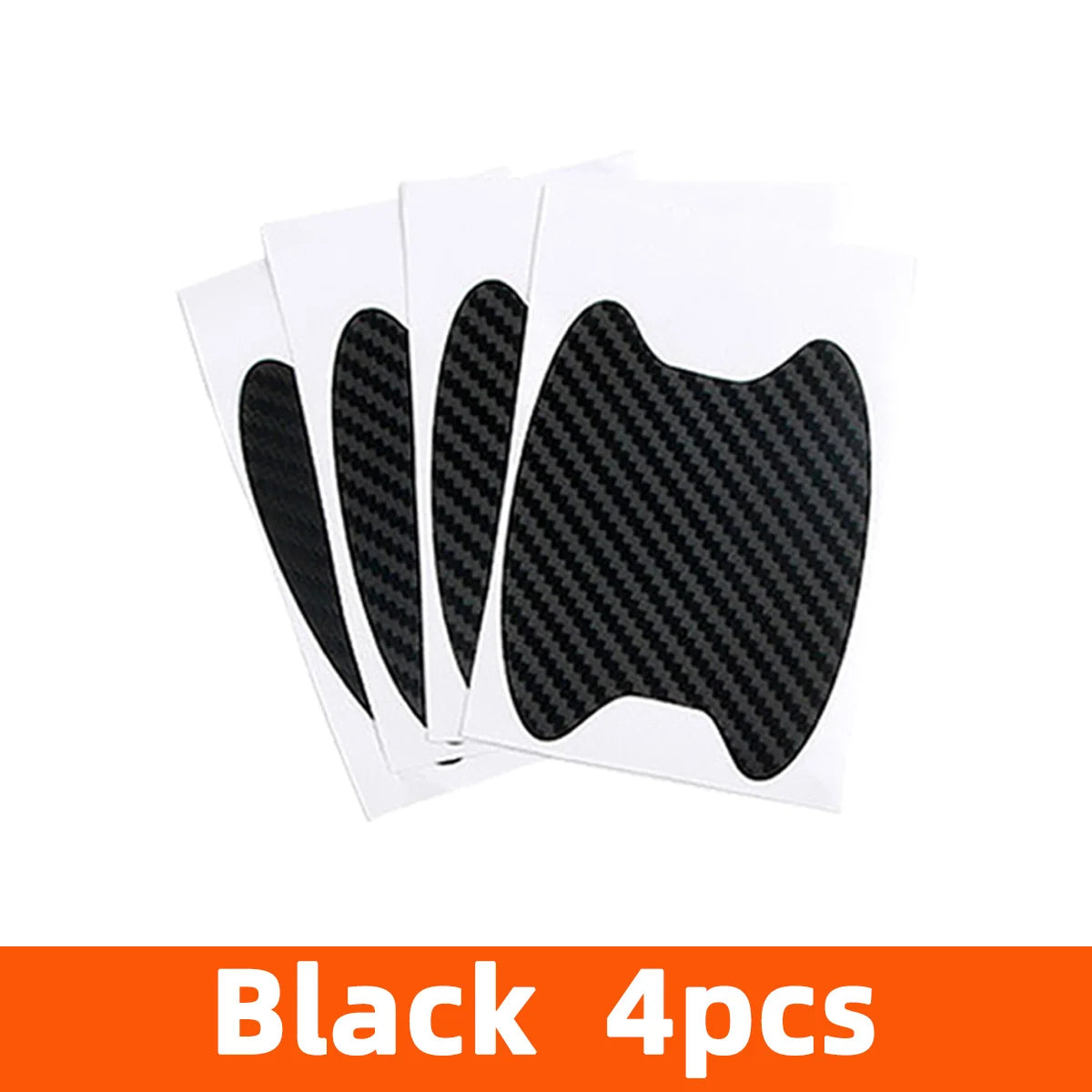 YONGRUN 4PCS Car Door Handle Scratch Resistant Sticker Carbon Fiber Texture Sticker Waterproof Protection Sticker Multi-Color