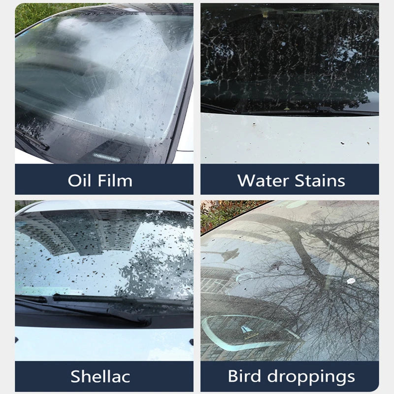 Car Glass Oil Film Remover Water Stains Cleaning Paste Auto Windshield Mirror Hard Spot Cleaner Automobile Glass Dust Agent