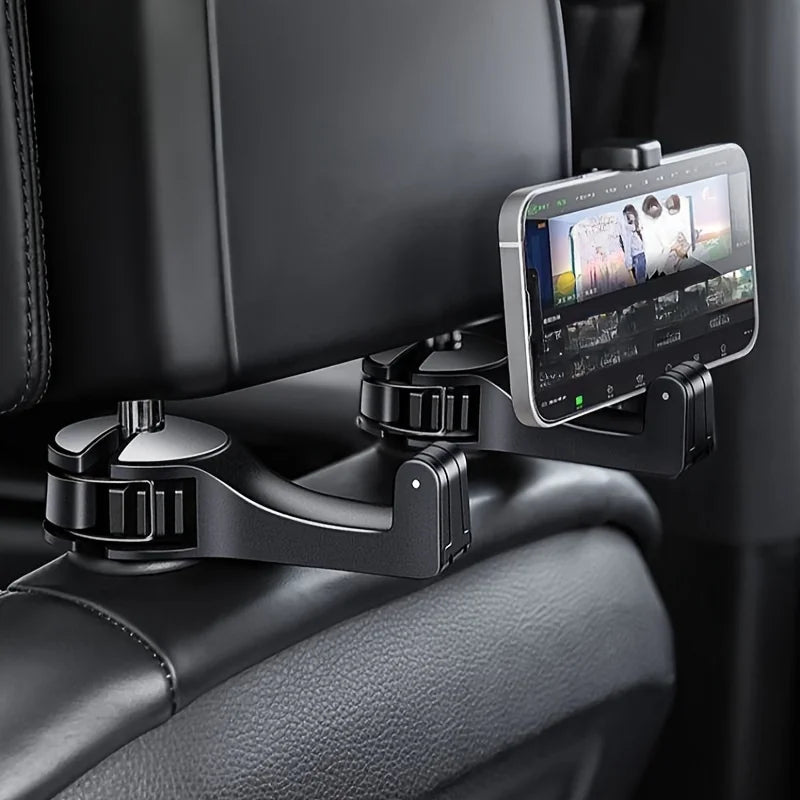 Multifunction Rear Headrest Hook Car Phone Holder Adjustable Automobile Headrest Phone Clip for GPS Navigation