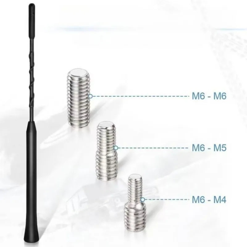 Universal 9 Inches Car Replacement Anti Noise Beesting Aerial FM Radio Antenna with Screws