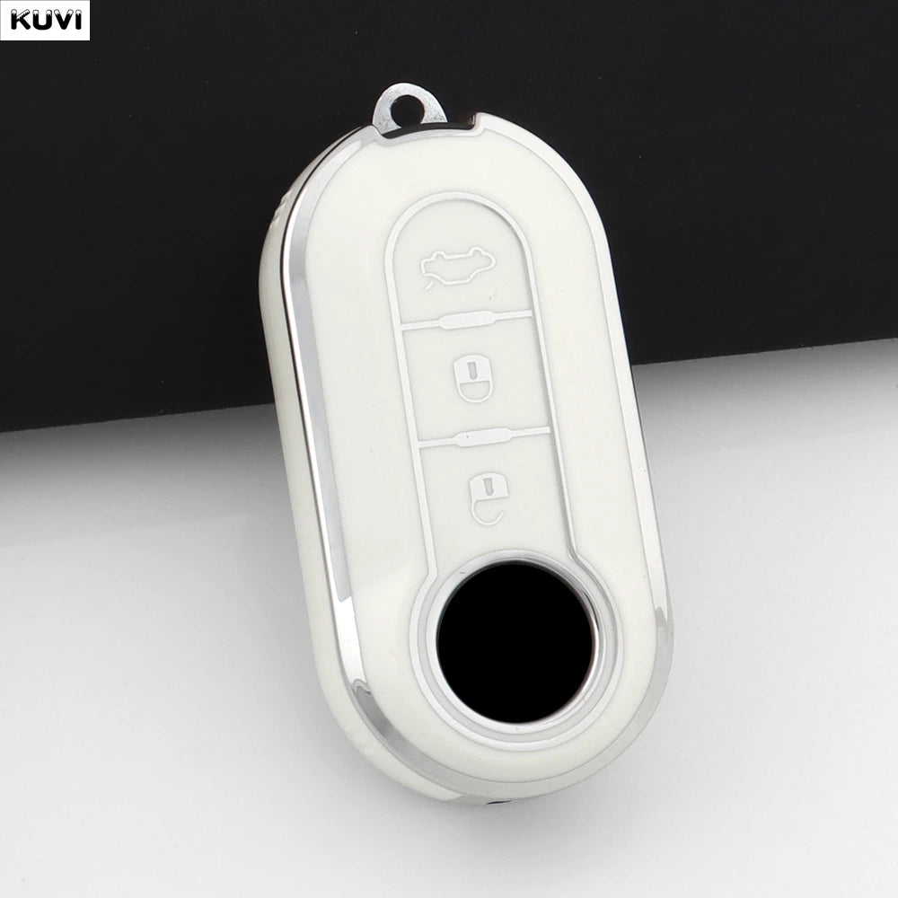 HOT TPU Car Key Case Cover Shell Holder Fob For FIAT 500 Ducato Panda Punto 500L Lancia Musa For Citroen Jumper Peugeot Boxer
